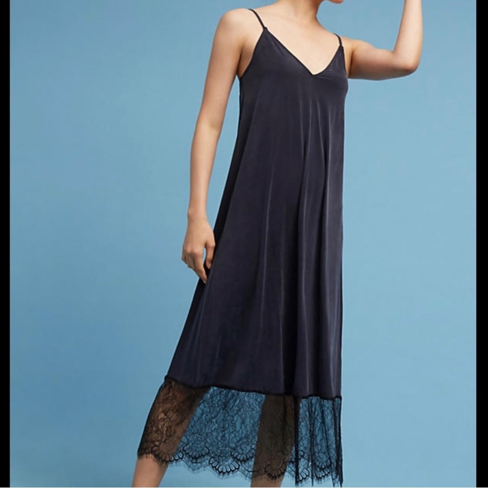 Anthropologie Laced-Hem Slip Dress Size XSP